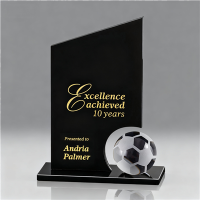 Crystal Soccer Trophy